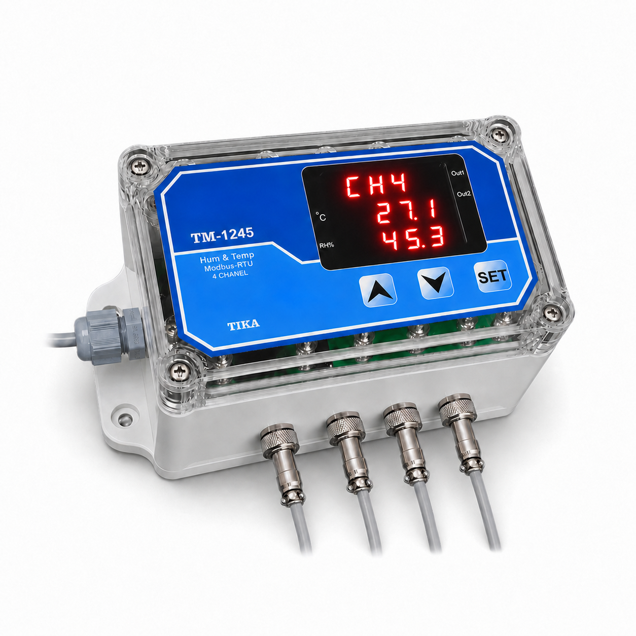 ترانسمیتر 4 کاناله رطوبت و دما TM-1245