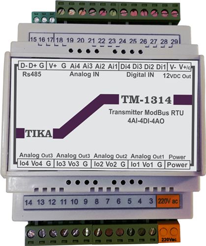 ترانسمیتر 4 ورودی 4 خروجی آنالوگ TM-1314
