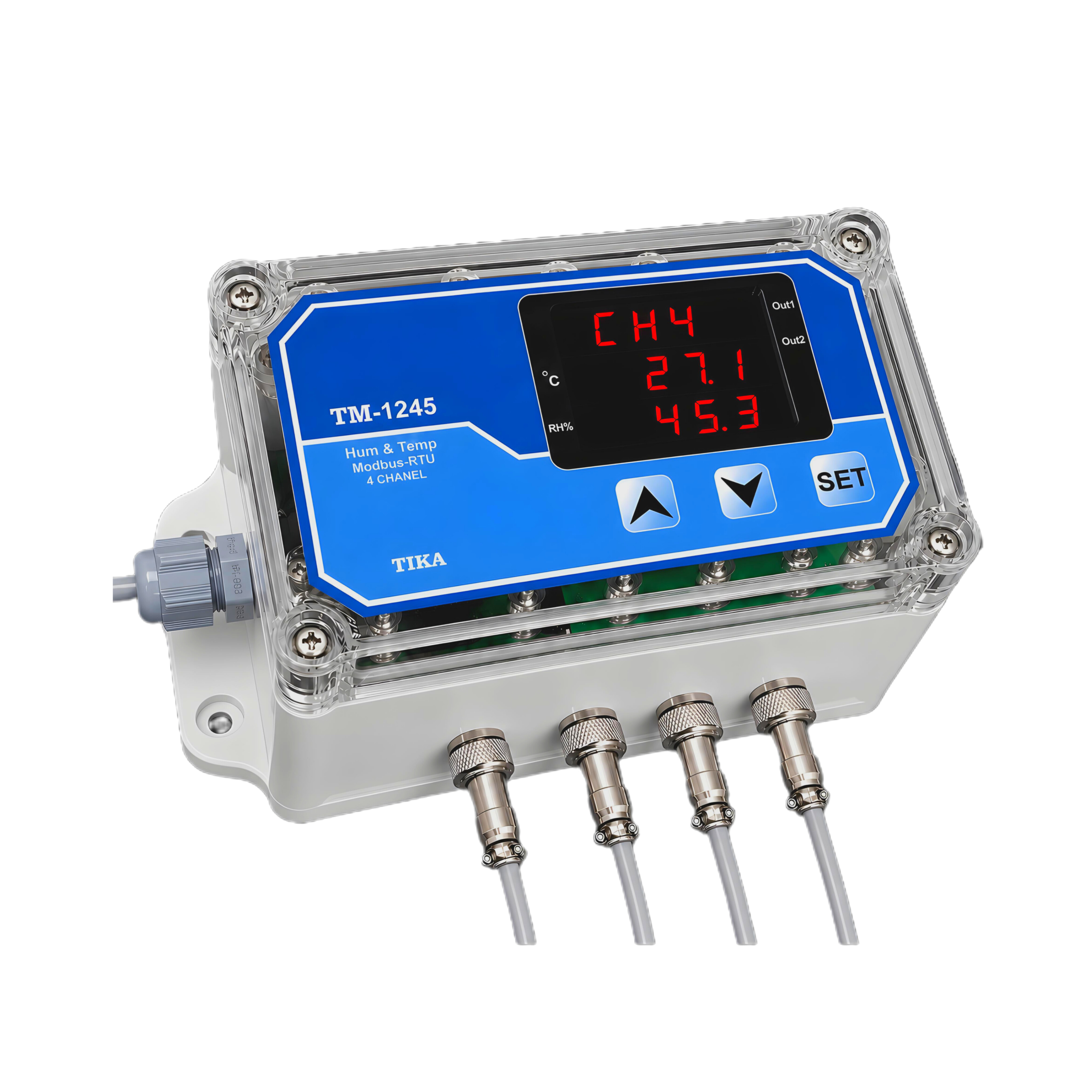 ترانسمیتر 4 کاناله رطوبت و دما TM-1245