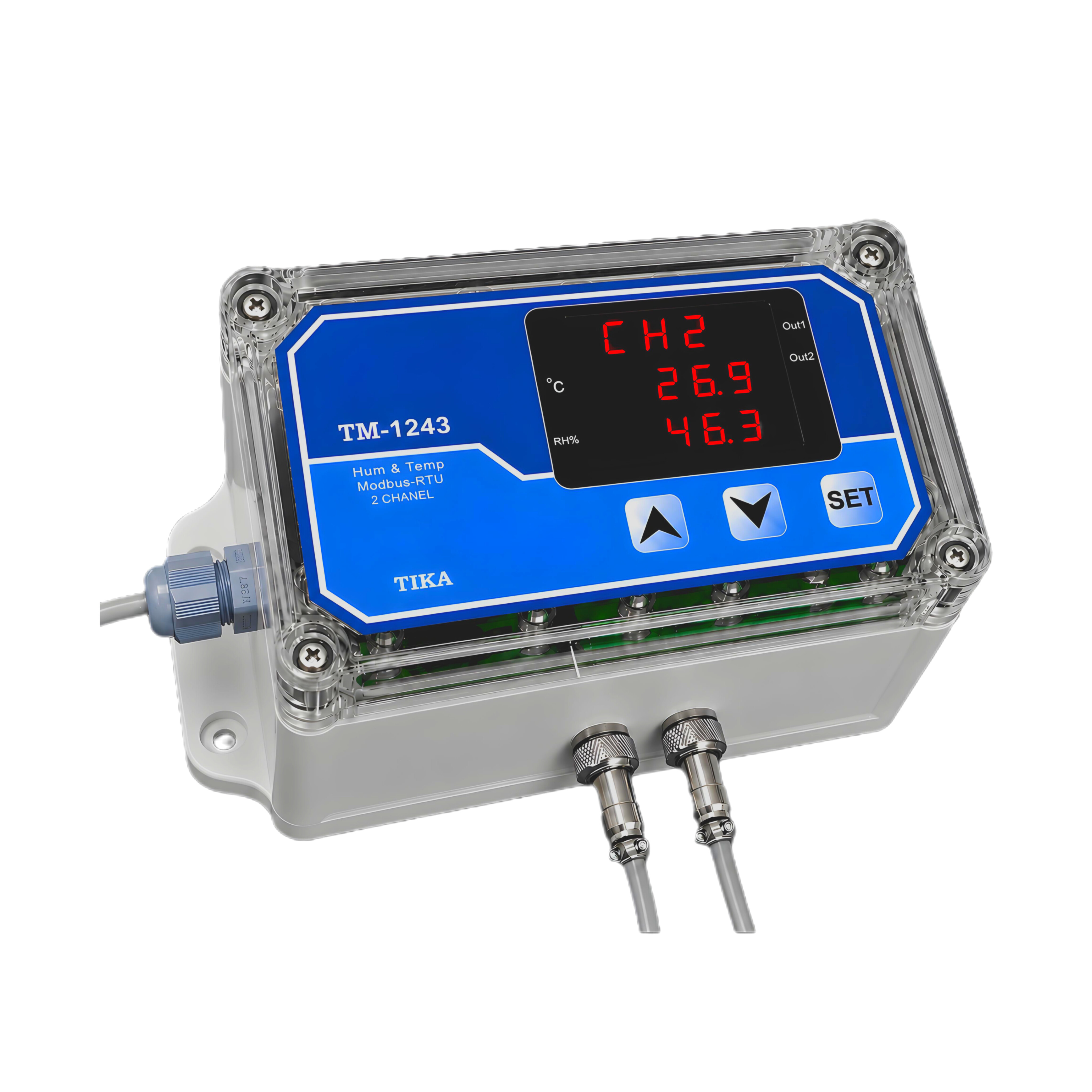 ترانسمیتر 2 کاناله رطوبت و دما TM-1243